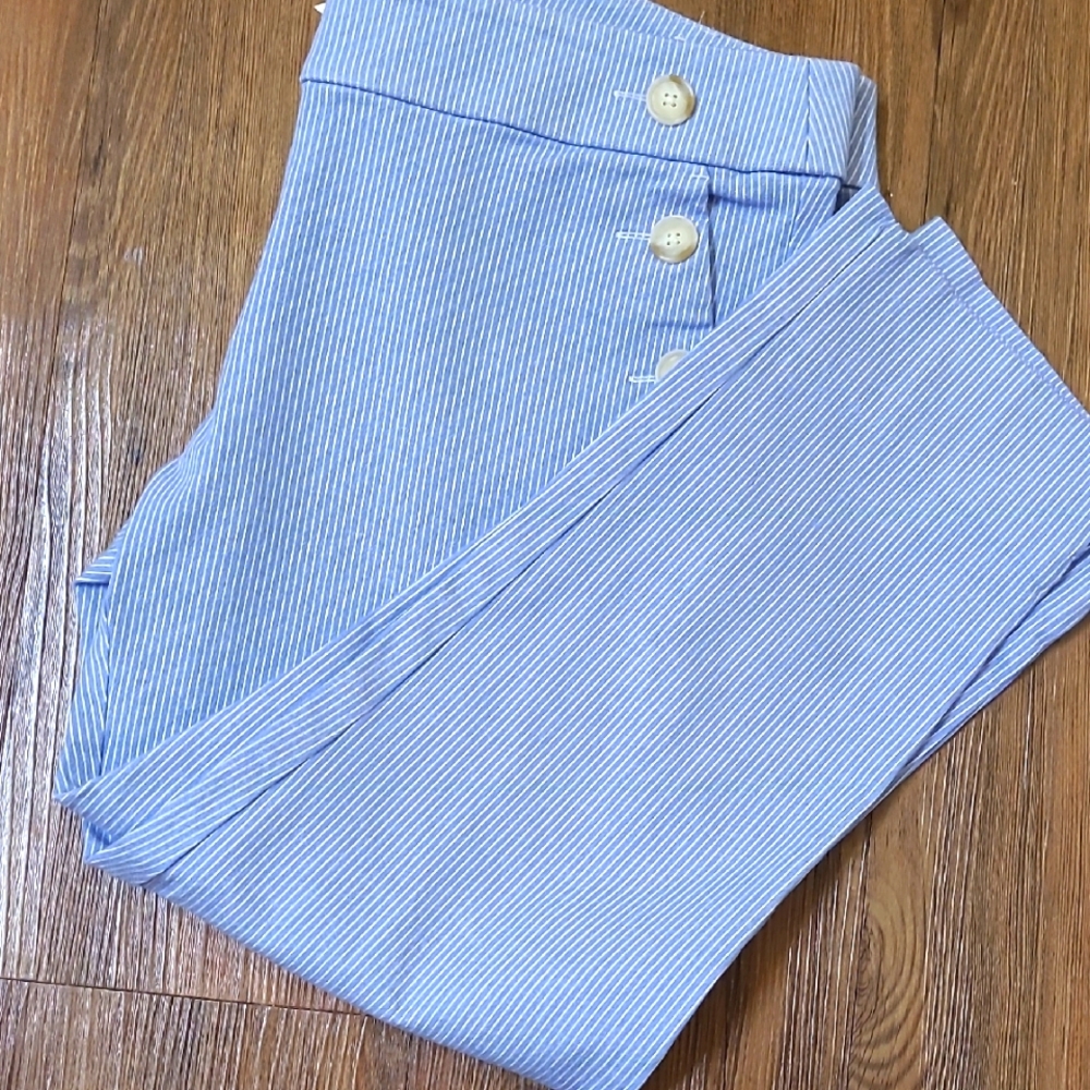 LOFT Blue Dress‎ Pants with Textured Fabric